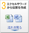 3　エクセルやワードデータから伝票を作成