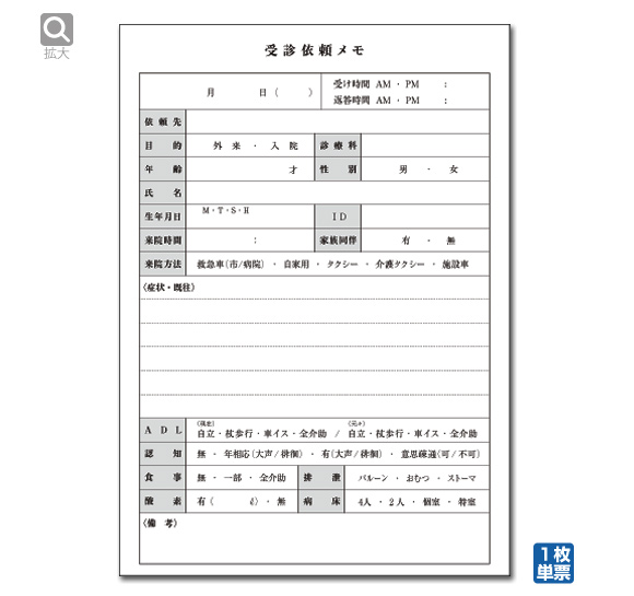 受診依頼メモ